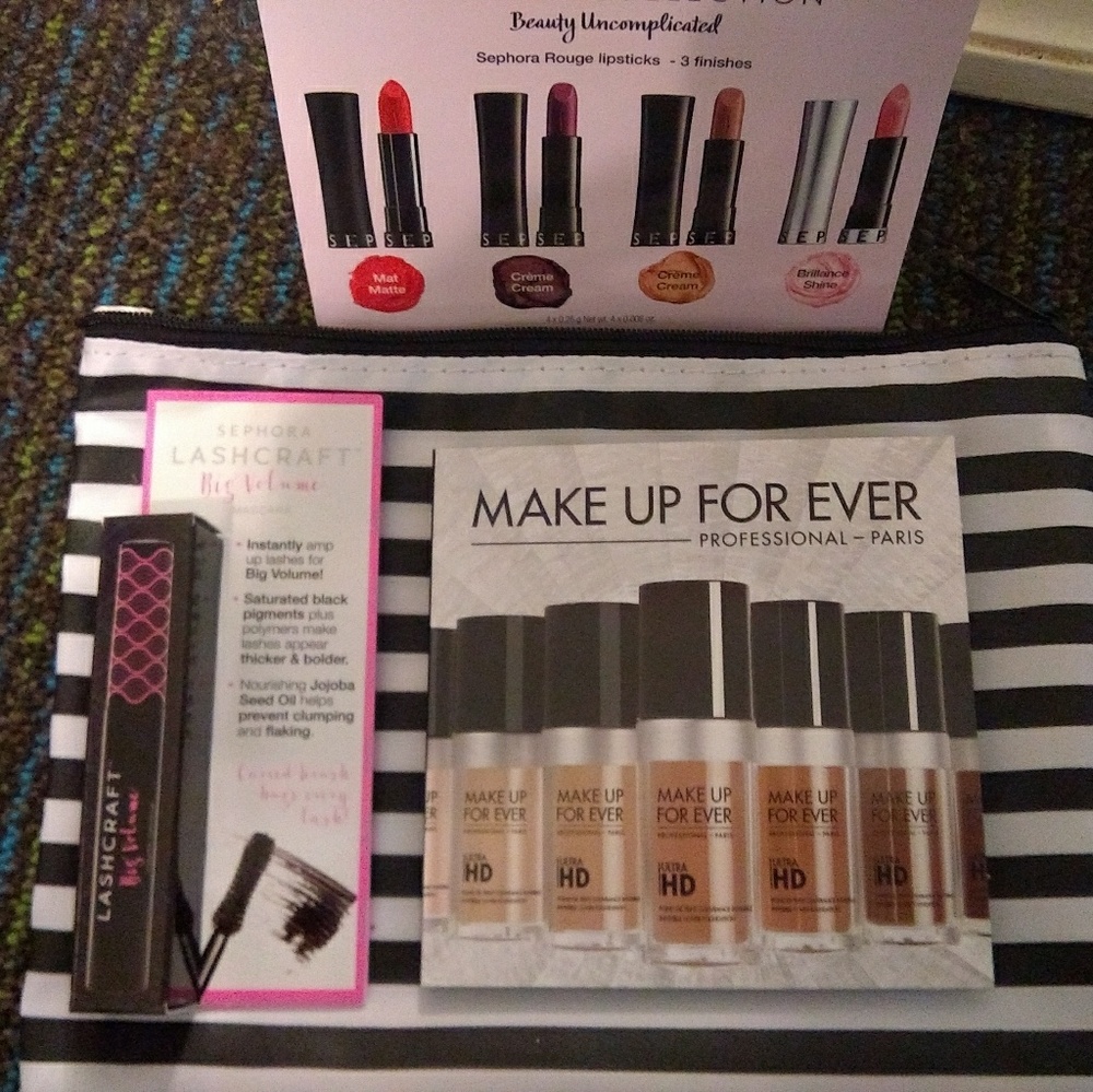 Sephora bag with new samples inside!